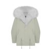 OZLANA Classic & Designer Parkas | Sage Green Hooded Casual Parka