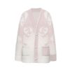 OZLANA Knits | Ozln Rose Gradient Knit Cardigan(Pink)