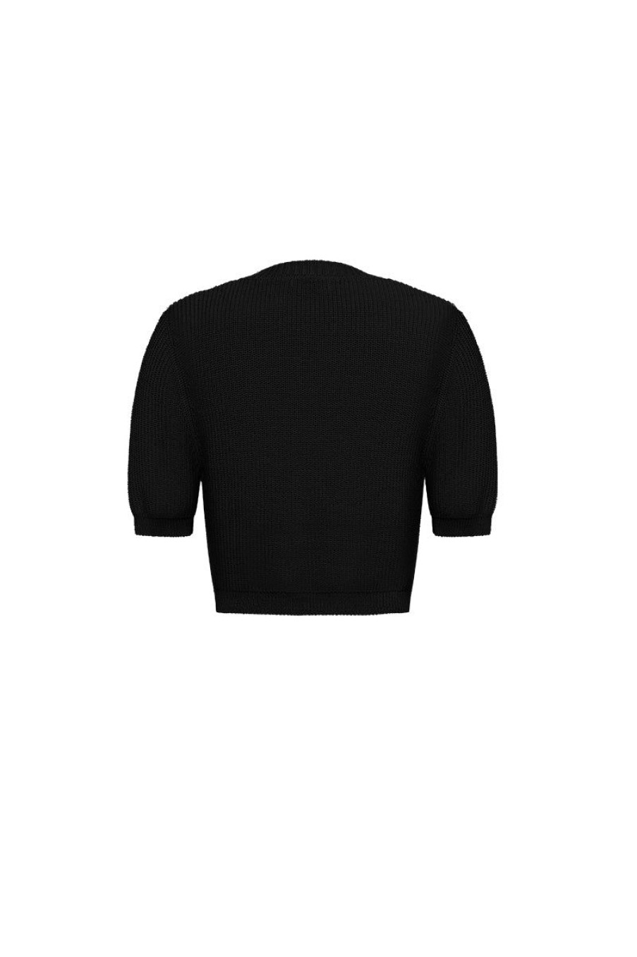 OZLANA Knits | Ozln Short Sleeve Knitted Cardigan (Black)