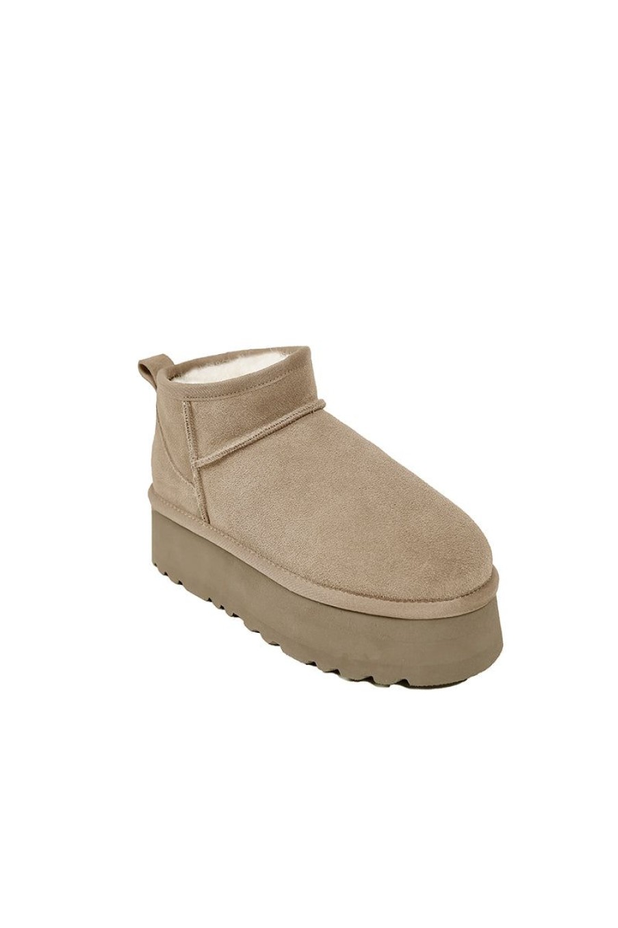 OZLANA Shoes | Ozlana Classic Platform Ultra Mini Boots (Sand)