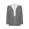 OZLANA Tops | Ozln Pseduo Shirt & Blazer Combo (Grey)