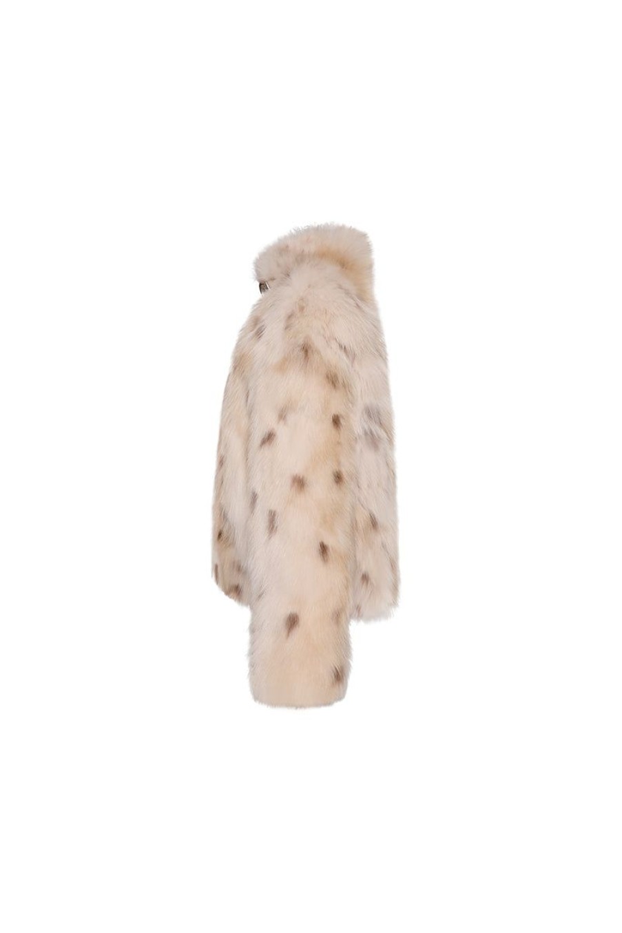 OZLANA Full Fur Jackets | Royal Buckle Collar Racoon Fur Jacket (Chestnut)