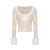 OZLANA Knits | Ozln Detachable Faux Fur Sleeve Crop(Camel)