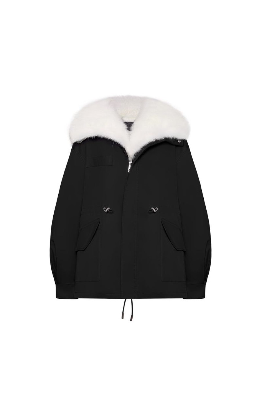 OZLANA Classic & Designer Parkas | Black Casual Parka