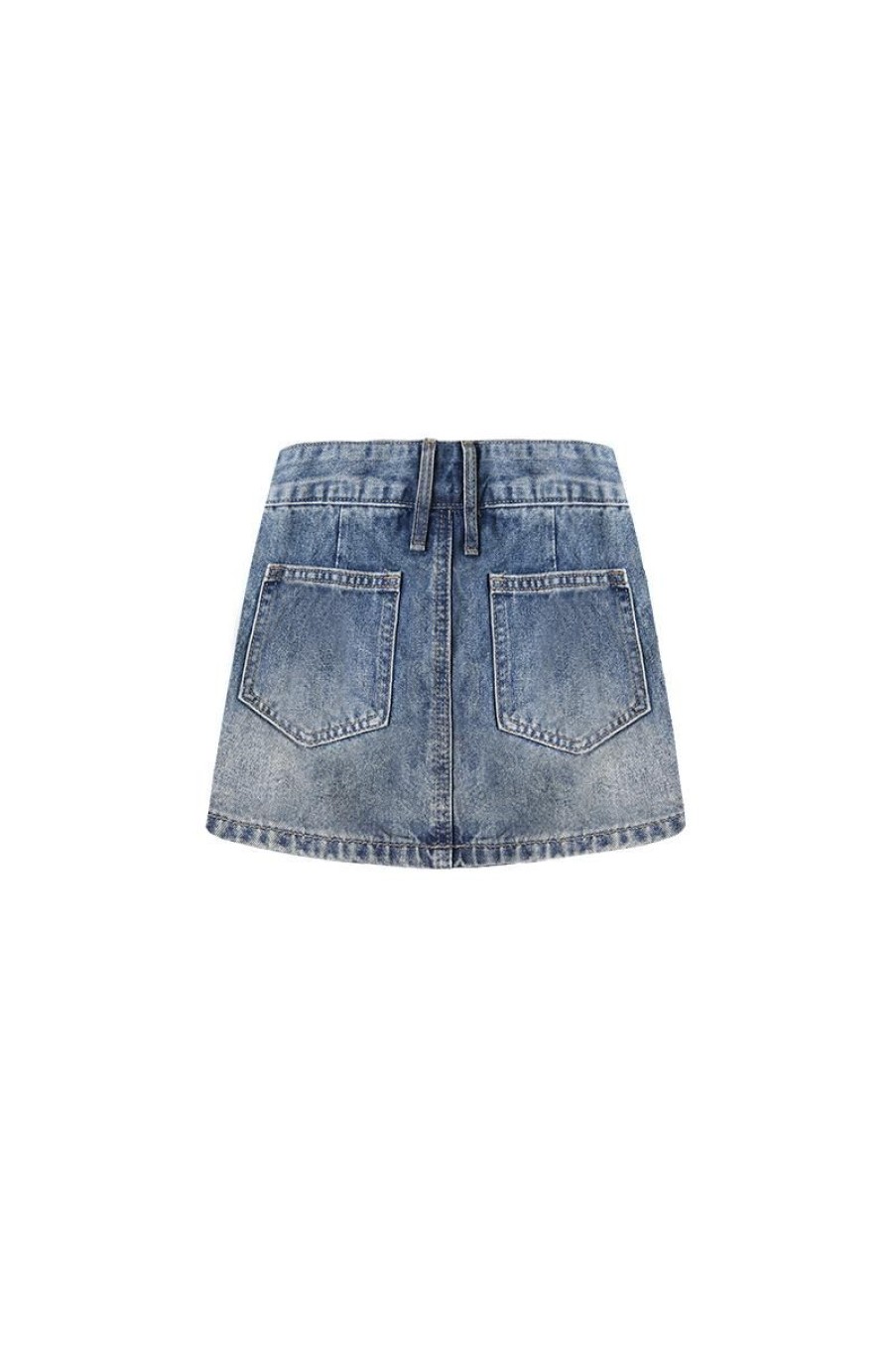 OZLANA Bottoms | Ozln A-League Mini Denim Skirt(Denim Blue )