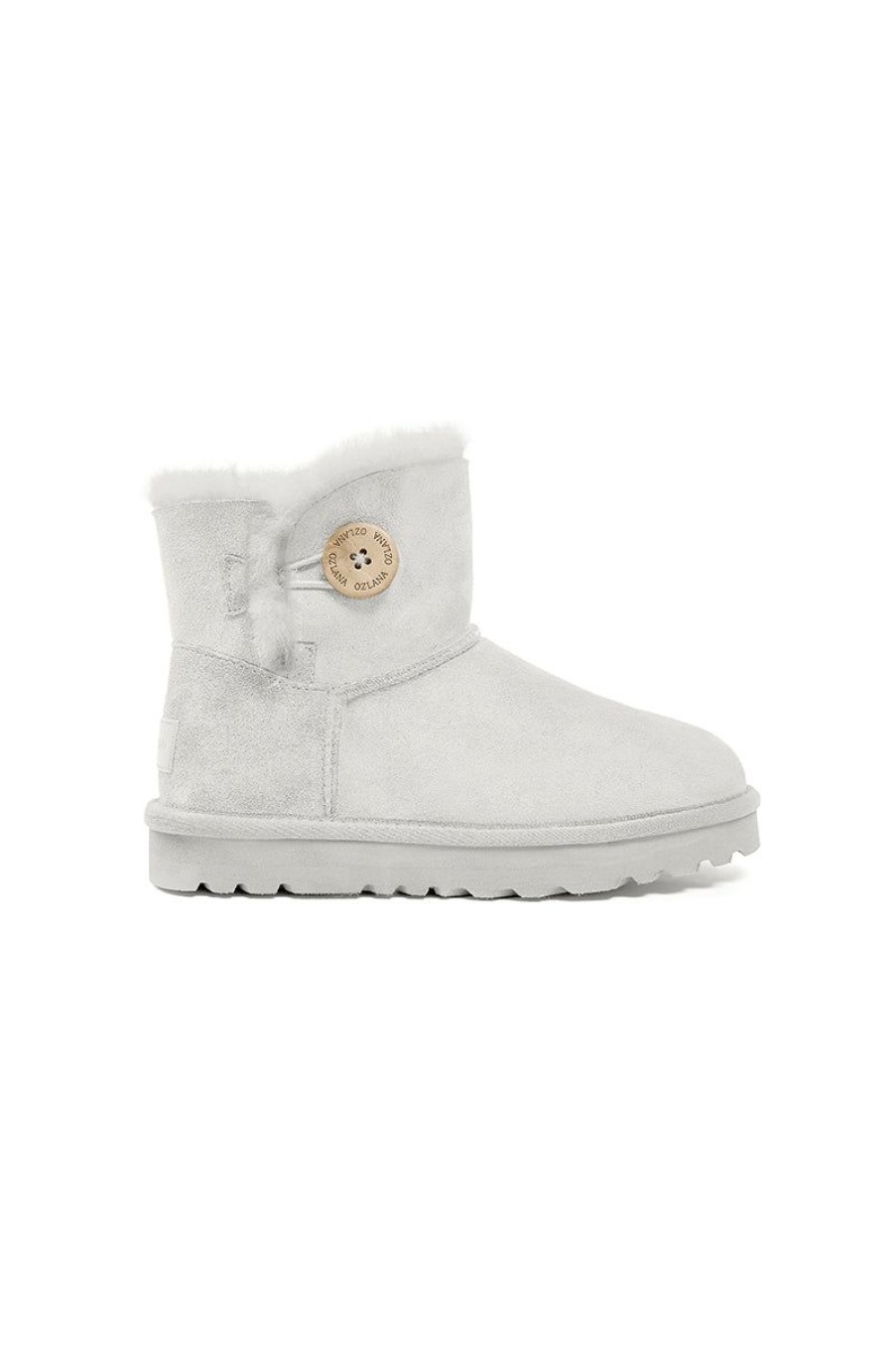 OZLANA Shoes | Ozlana Classicmini Button Boots(Water Resistant)(Off White)