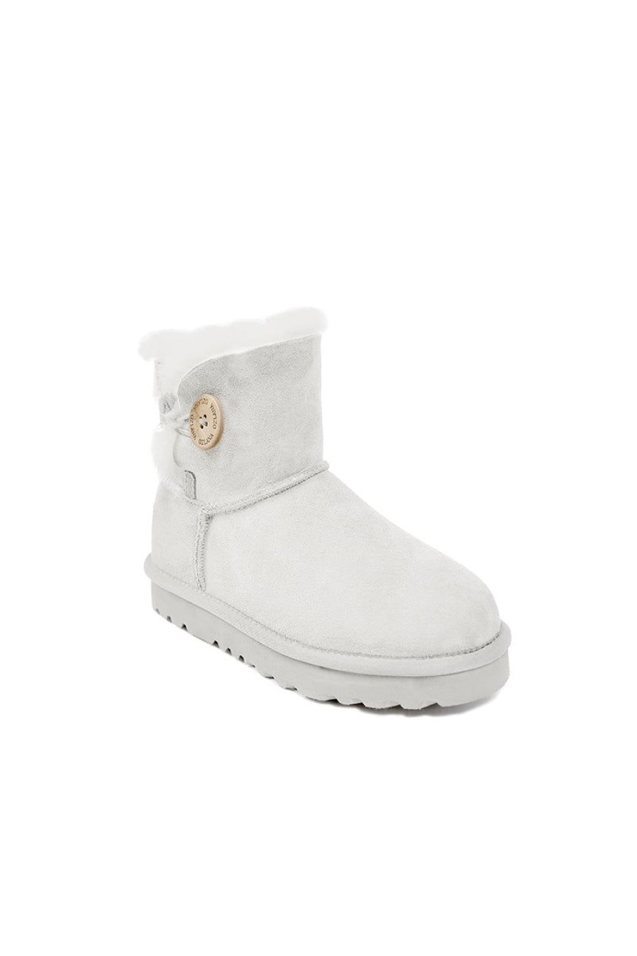 OZLANA Shoes | Ozlana Classicmini Button Boots(Water Resistant)(Off White)