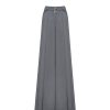 OZLANA Ozln | Ozln Wide Leg Slit Suit Pants(Grey)