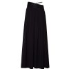 OZLANA Bottoms | Ozln Slant Maxi Skirt(Black)