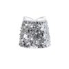 OZLANA Bottoms | Voyage Paillette Mini Skirt(Silvery)