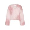 OZLANA Omniverse: Milan Runway Collection | Rose Sherbet Wide Lapel Crop Fox Fur(Pink)