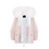 OZLANA Classic & Designer Parkas | Pink Oversize Parka +Strawberry Ice Cream