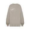 OZLANA Tops | Ozln Chandelier Oversized Crew Neck(Grey)