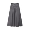 OZLANA Bottoms | Ozln Barre Pleated Midi Skirt(Grey)