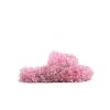 OZLANA Shoes | Shiny Crystal Butterflyfaux Fur Slippers(Pink)