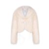 OZLANA Full Fur Jackets | Sherbet Wide Lapel Crop Fox Fur Jacket(Dreamy Cream)