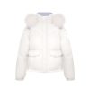 OZLANA Down Puffer Jackets | Turnover Knit Multi-Weardown Jacket(White + Blue)