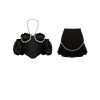 OZLANA Matching Sets | Daughter Of The Sea Skirt Set(Black)