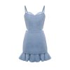 OZLANA Dresses & Sets | Veil Of Water Open Work Mini Dress(Blue)