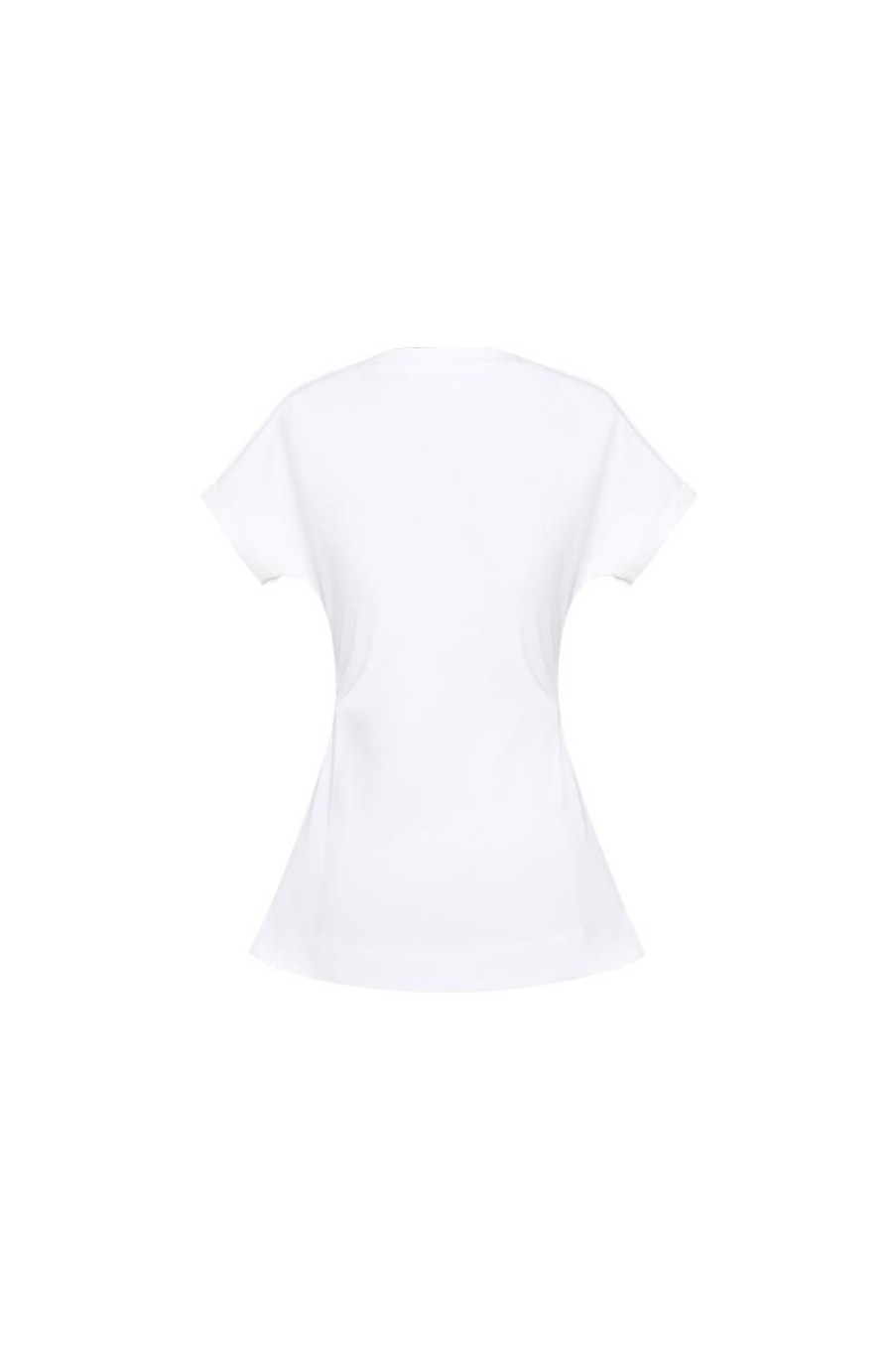 OZLANA Tops | Ozln Metal Logo Front Split Tee (White)