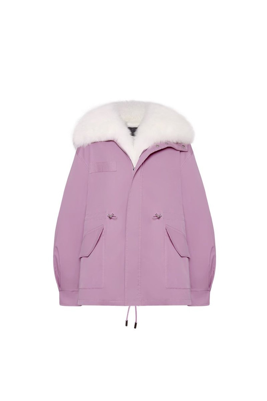 OZLANA Classic & Designer Parkas | Rose Pink Casual Parka