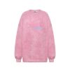 OZLANA Tops | Crewneck Angel Wings Tie-Dyed Sweatshirt (Pink)