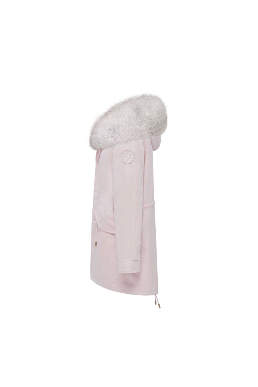 OZLANA Classic & Designer Parkas | Pink + Classic Snow Fox