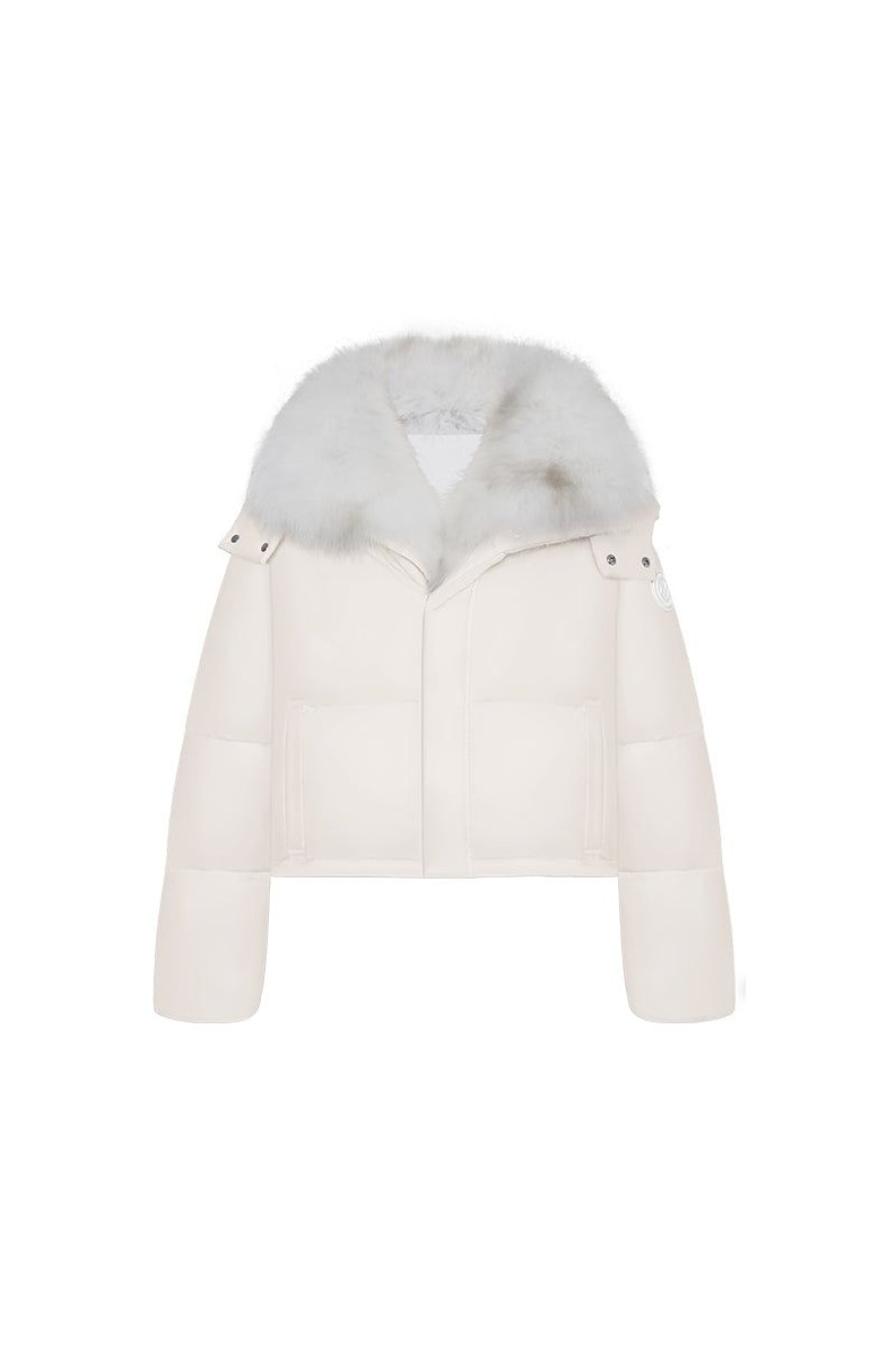 OZLANA Down Puffer Jackets | Versefox Fur Collar Multi-Wear Down Jacket(Light Apricot)