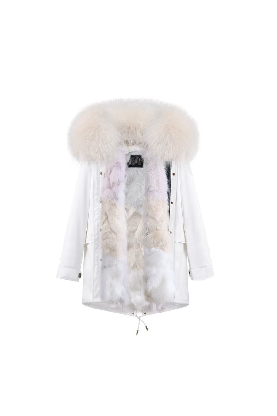 OZLANA Classic & Designer Parkas | White+Milky Ice Cream