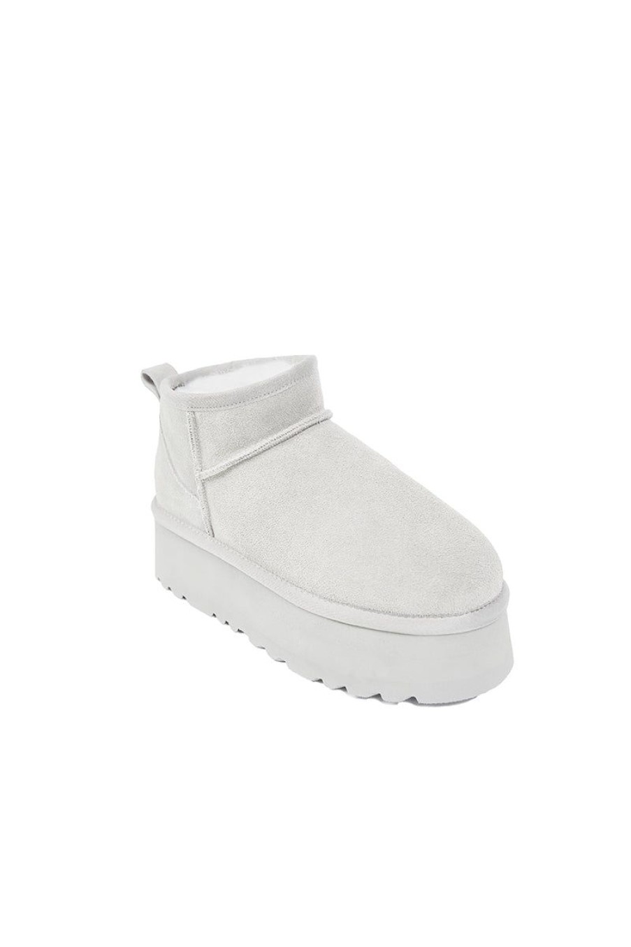 OZLANA Shoes | Ozlana Classic Platform Ultra Mini Boots (Off White)