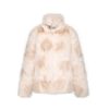 OZLANA Full Fur Jackets | Tie Dye Buckle Collar Fox Fur Jacket(Chestnut)