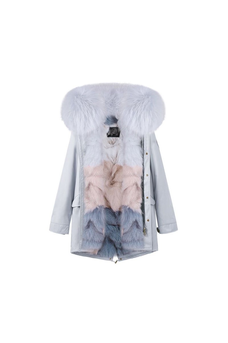 OZLANA Classic & Designer Parkas | Airy Blue+Ocean Blue Ice Cream