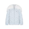 OZLANA Down Puffer Jackets | Quilted Detachable Collar Down Jacket(Blue)