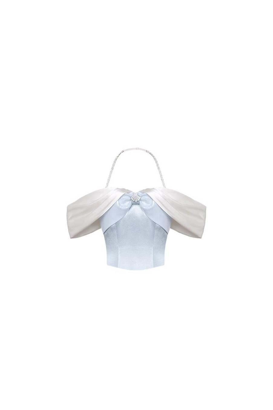 OZLANA Tops | Pirouette Halteneck Bustier(Blue)