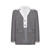 OZLANA Ozln | Ozln Pseduo Shirt & Blazer Combo (Grey)