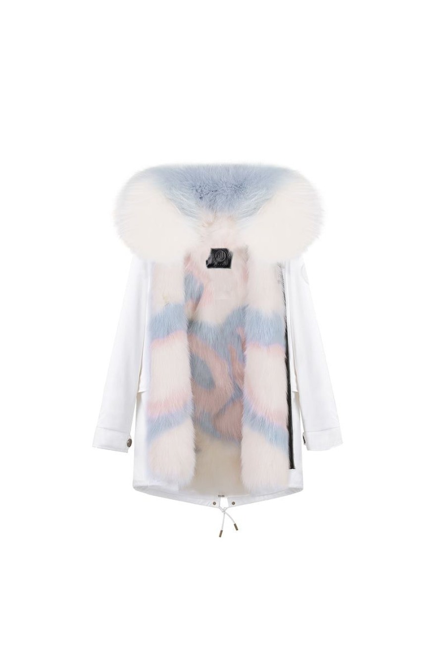 OZLANA Classic & Designer Parkas | White+Dreamy Loveheart