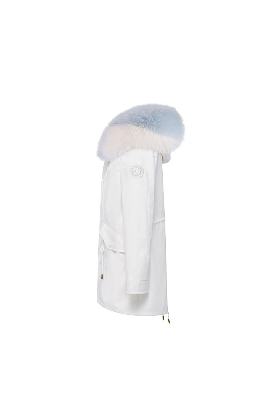 OZLANA Classic & Designer Parkas | White+Dreamy Loveheart