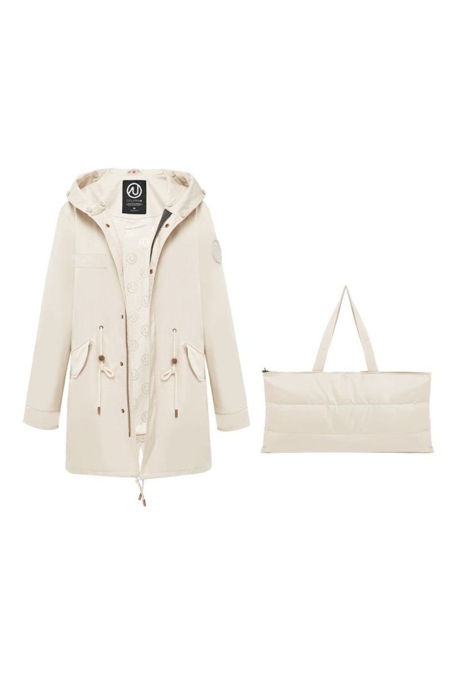 OZLANA Classic & Designer Parkas | Cream White Classics Parka