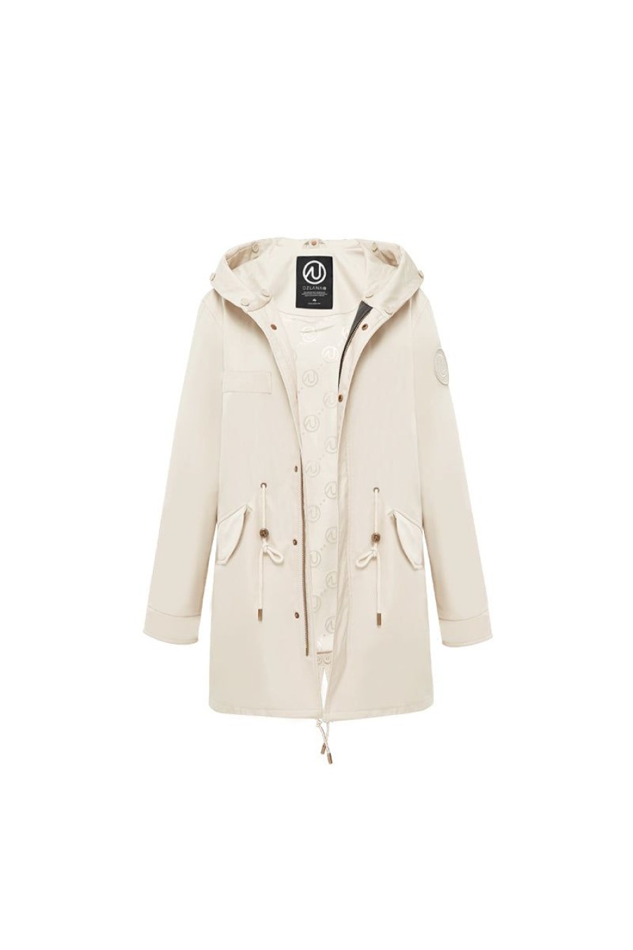 OZLANA Classic & Designer Parkas | Cream White Classics Parka