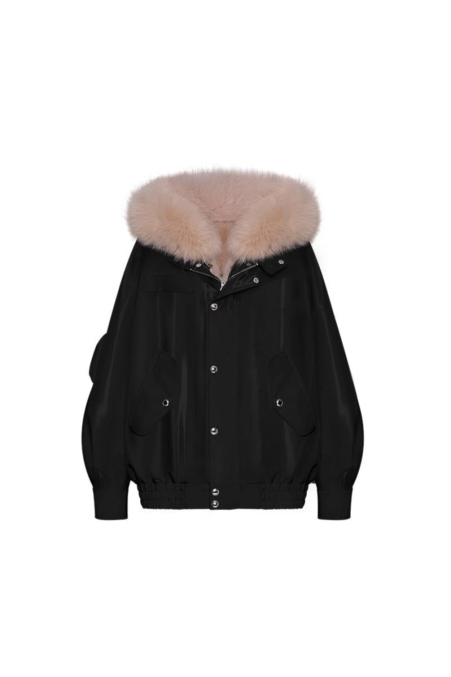 OZLANA Classic & Designer Parkas | Black Bomber Parka