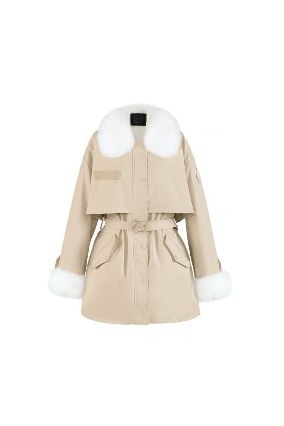 OZLANA Classic & Designer Parkas | Khaki Trench Parka